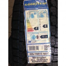 GOODYEAR 205/70/15 100T XL WRANGLER A/T ADVENTURE